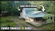 Full Cabin Walkthrough on 15 Acres! Owner Financed Land for Sale in MO (Listing Link in Description)