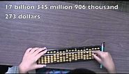 Amazing abacus addition by Japanese girl, age 7