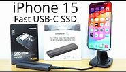 Best and Fastest External USB-C SSD Drive for Your iPhone 15