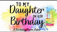 Beautiful Birthday Poem For Daughter - Birthday Message To Daughter - Birthday Wishes For Daughter