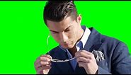 Cristiano Ronaldo Taking Off Sunglasses - Green Screen