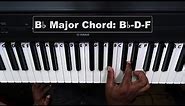 How to Play the B Flat Major Chord on Piano (Bb Major)