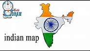 How to draw indian map step by step ( very easy )