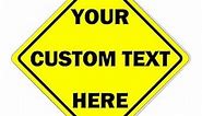 KK JonEin Custom Metal Sign Outdoor 10” x 10”, Personalized Road Sign for Home, House, Waterproof Custom Made Sign, Warning Sign, Crossing Sign(Normal Design)