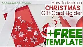 How To Make an Easy Christmas Gift Card Holder - Free Pattern