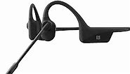 Aftershokz OpenComm (Rebranded as Shokz OpenComm) Wireless Stereo Bone Conduction Bluetooth Headset with Noise-Canceling Boom Microphone for Office Home Business Trucker Drivers Commercial Use, Black