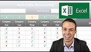 How to make a Product Comparison Template in Excel (Benchmarking)