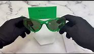 UNBOXING Bottega Veneta Green Sunglasses Model-BV1142S 004