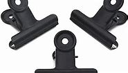 Coideal Black Metal Bull Hinge Clips, 20 Pack 2 Inch Large Bulldog Binder Paper Clip Clamps for Food Bags, Pictures Photos, Art Crafts, Office Supply (51mm)