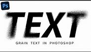 How to Create Grain Text Effect In Photoshop