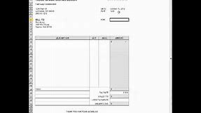 Free Contractor Invoice Template On Excel Video How It Works By Fast Easy Accounting