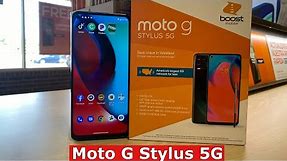 Moto G Stylus 5G Unboxing Boost Mobile