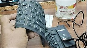 Portable Flexible Silicone Foldable Waterproof Wired USB Keyboard : Feature and Review