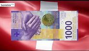 Europe's most valuable banknote. Switzerland 1000 francs 2017