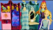 NEW Frozen Royal Closet Anna and Elsa Disney Barbie Doll Carrying Case Coronation Dress-up