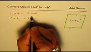 How to Convert Area in Feet Square to Square Inches