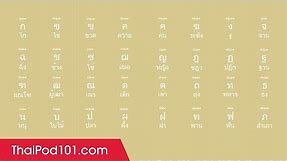 Learn ALL Thai Alphabet in 2 Minutes - How to Read and Write Thai