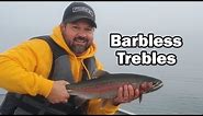 Barbless Treble Hooks for Rainbows