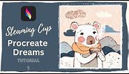 Procreate Dreams Tutorial - Little Bear with Steaming Cup (Children's Illustration)
