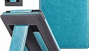 BOZHUORUI Stand Case for Older Kindle Paperwhite 5th/6th/7th/10th Generation (2012-2018 Release) - Premium PU Leather Sleeve Cover with Two Hand Straps and Auto Sleep/Wake (Sky Blue)