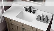 Thomasville McGinnis 36 in. W x 20 in. D Bath Vanity in White with Quartz Stone Vanity Top in White with White Basin THMSVL36FVW
