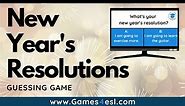 New Years Game - Guess The New Year's Resolutions | Games4esl