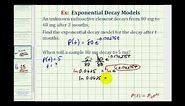 Ex: Exponential Decay Function with Logarithms