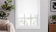 Romswi Faux Wood Blinds 2 inch - Custom Blinds for Windows, Elegant Cordless Window Blinds for Inside/Outside Mount (Actual Size 30.5" W x 64" H) White