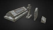Grave Stone Collection - Download Free 3D model by Kigha