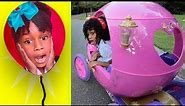 Pink Disney Princess Ride On Carriage Play!