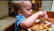 Baby Eats Pizza and French Fries with Pizza Dance Song