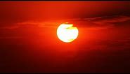 Red Sky Rising Sun Time Lapse - Royalty Free Nature HD Stock Video Footage.