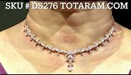 Exquisite 18K Gold Diamond Necklace & Earrings Set DS276 Traditional Indian Jewelry Totaram Jewelers