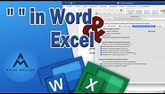 Anführungszeichen in Microsoft Word und Excel