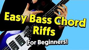 Easy Bass Chord Riffs For Beginners! (tutorial & tabs)