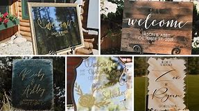9 RUSTIC WELCOME SIGN IDEAS | Custom Wedding Signs | Cricut DIY Wedding