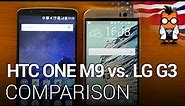 HTC One M9 vs. LG G3 comparison at MWC 2015 [ENGLISH]