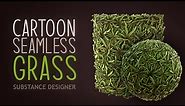 Easy Stylised Grass Texture (Seamless) Substance Designer - 3d Game Texture for Games