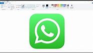 How to draw WhatsApp Logo on Computer using Ms Paint | Whatsapp Logo Designing | Ms Paint.