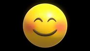 Blushing Smile Yellow Ball Emoji or Smiley - Buy Royalty Free 3D model by pakyucangkun