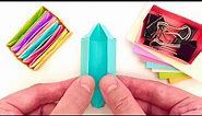 Sticky Note Origami Easy Box - How to make a paper box - Easy paper box origami DIY craft tutorial