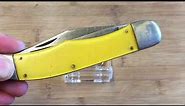 Knife Collecting: Vintage Schrade Walden 225Y Two Blade Yellow Folding Pocket EDC Knife