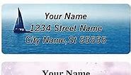Return Address Labels - Personalized Address Labels, Custom Address Labels Colorful Patterns, Can Be Used for Box, Paper, Plastic, Glass, Metal (2.6x1 Inch, Set of 220, Matte Silver)
