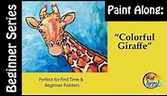 Super Fun & Colorful Giraffe Painting- Step by step for beginner Painters😀🎨🦒