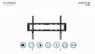 ProMounts Large Flat TV Wall Mount for 37-110 in. TV's up to 143 lbs. TV Bracket for Wall Fully assembled, Ready to install UF-PRO640