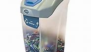 Nexus 8G C-Thru Battery Recycling Bin (Transparent, Blue Sticker)– 8-Gallon Battery Disposal Container with Clear Polycarbonate Exterior – Small Battery Recycling Container