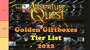 Adventure Quest Golden Giftboxes Tier List 2022