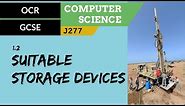 11. OCR GCSE (J277) 1.2 Suitable storage devices