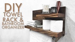 DIY Towel Rack & Bathroom Organizer | Modern Builds | EP. 51