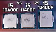 Intel i5 12400F vs 11400F vs 10400F - Gaming & Productivity